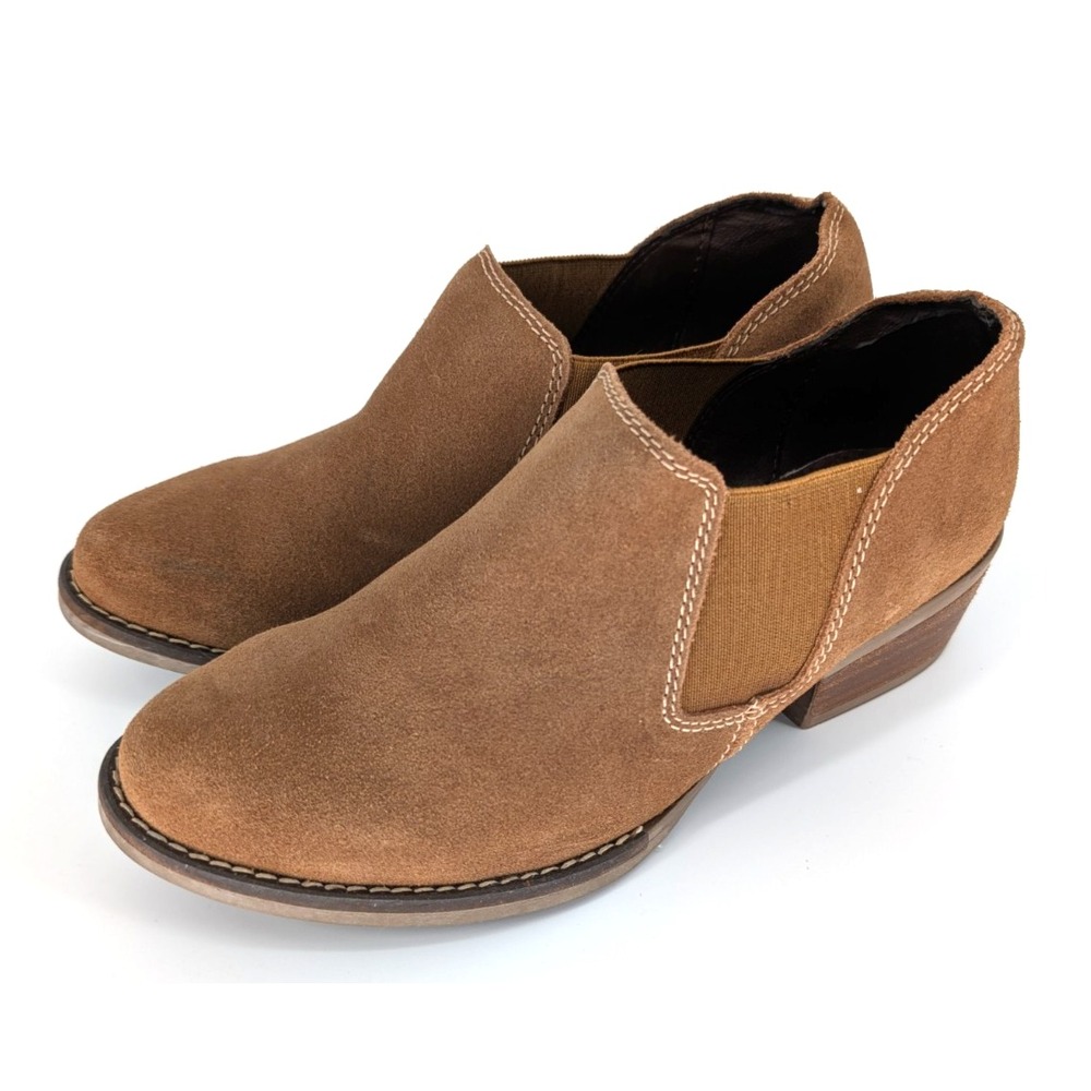 MAS Artisan Frankie Suede Ankle Bootie Size 9.5 Brown Classic Boho Western Chic‎